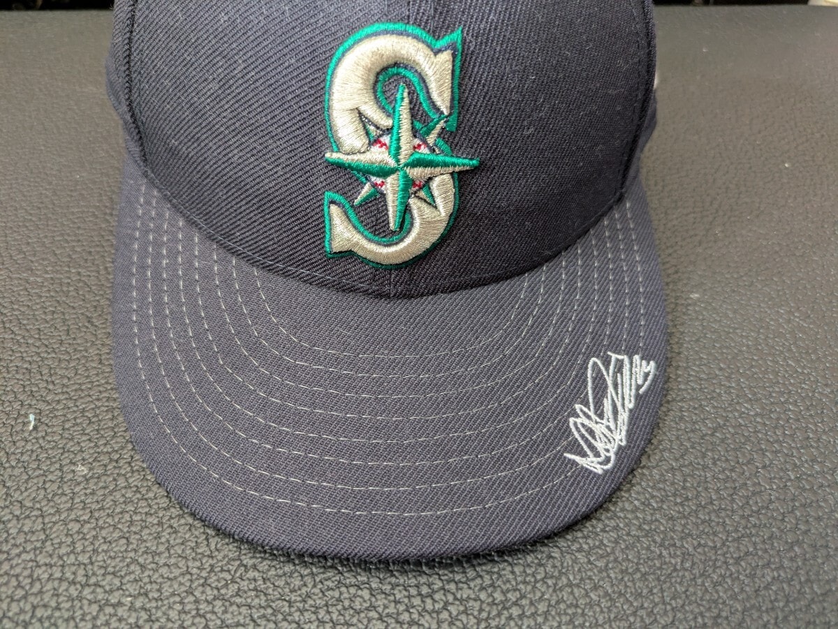 New Era ニューエラ 59FIFTY マリナーズ イチローサイン刺繍 7 1/2