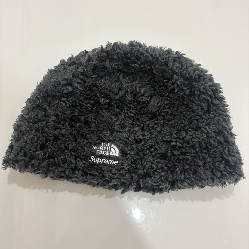 ザ・ノース フェイス×シュプリーム ハイパイル ビーニー グレー LXL