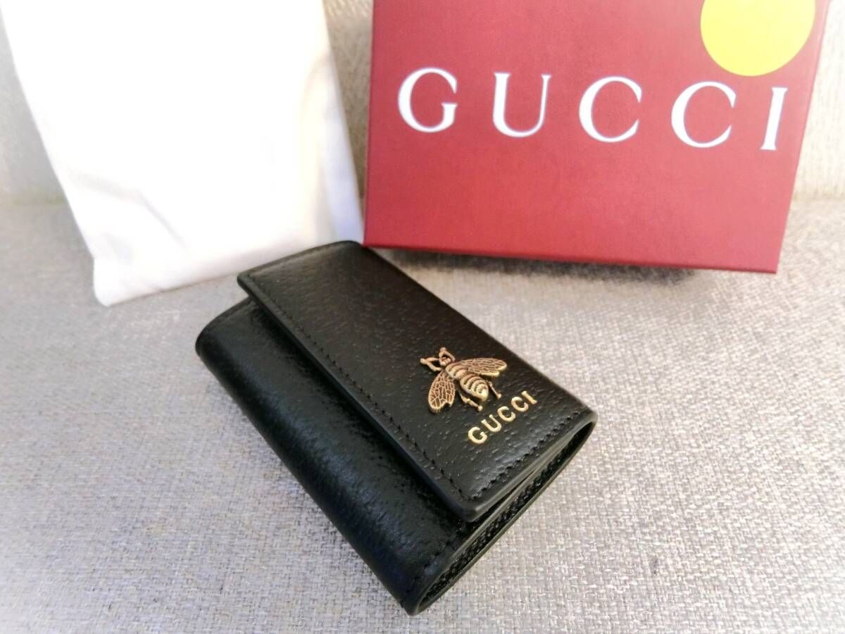 【未使用保管品】5F406/グッチ/キーケース/型押しロゴ/シルバー金具/6連 未使用保管品】5F406/グッチ/キーケース/型押しロゴ/シルバー