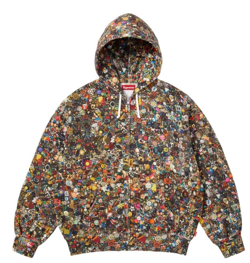 Supreme Faux Shearling Zip Up Hooded Sweatshirt 