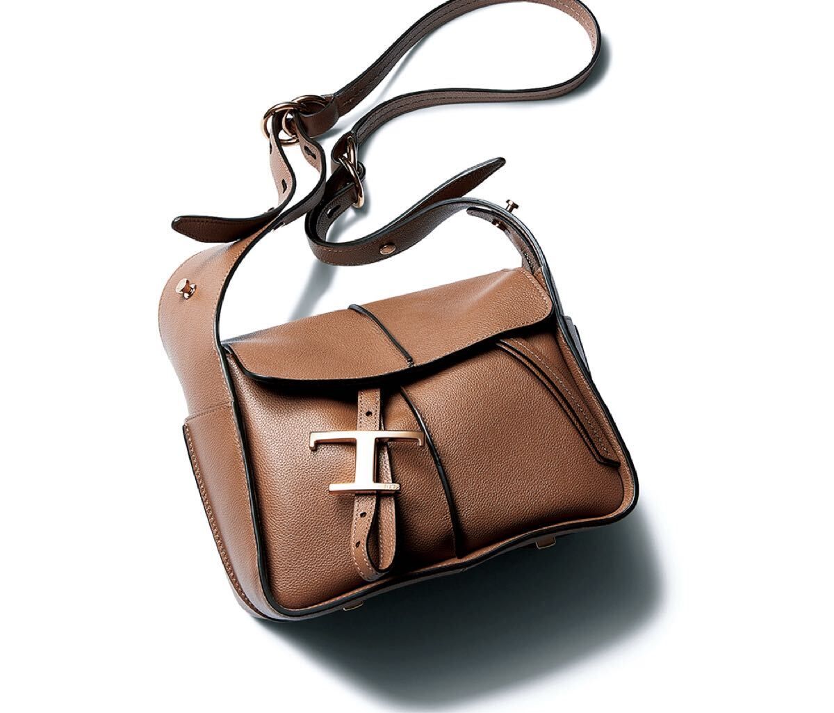 トッズ TOD'S Tタイムレス ワンショルダーバッグ ブラウン