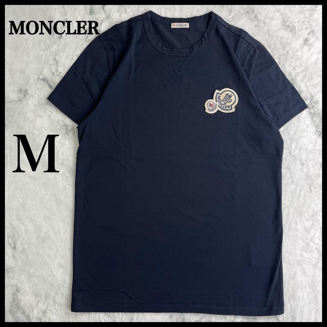 MONCLER モンクレール C10918019800 MAGLIA T-SHIRT マグリア ポケット 半袖Ｔシャツ ホワイト系 M【中古】 D (傷や汚れあり)】MONCLER モンクレール Tシャツ C10918019800