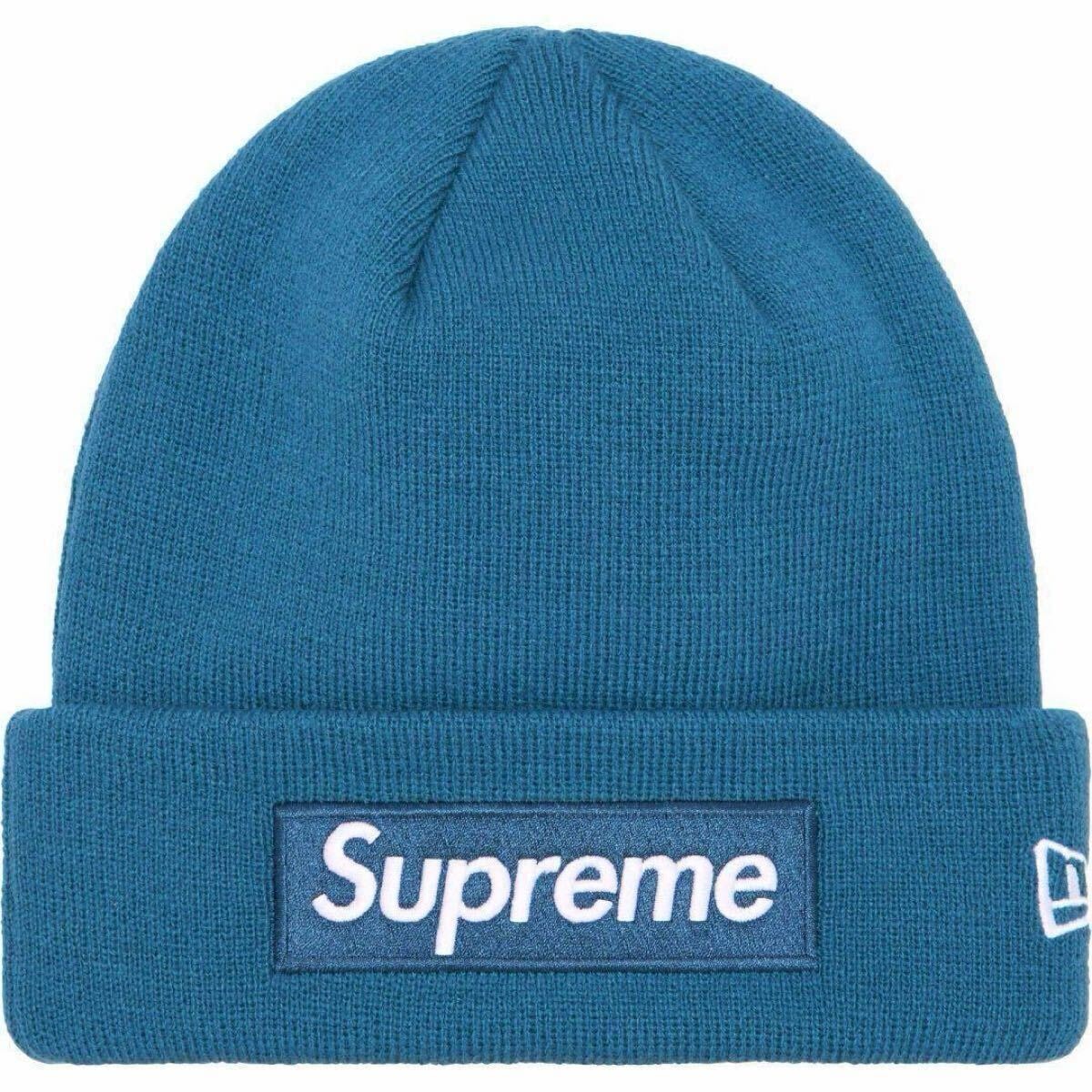 新品未使用 国内正規 シュプリーム ボックス ロゴ ビーニー 青 supreme box logo new era beanie blue ブルー ニット キャップ 23 25SS FW