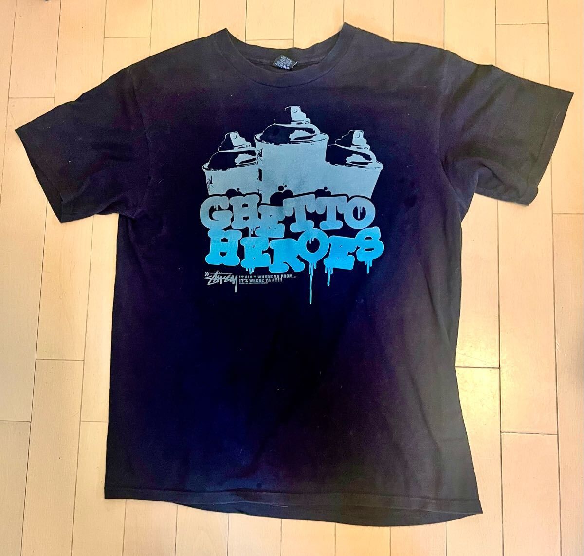 STUSSY ステューシー　半袖Tシャツ　M スプレー缶　グラフィック　