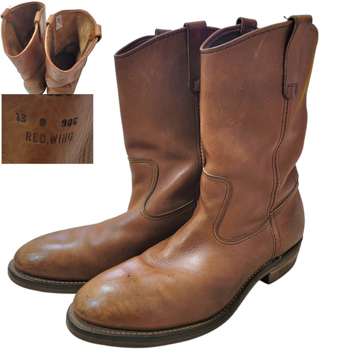 やや傷や汚れあり】希少個体 USA製 80S レッドウィング RED WING