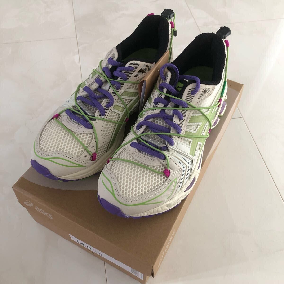 【未使用】Asics GEL-KAYANO 14 x ZUTOMAYO IVORY/GREENERY ピンズ付 ずとまよ ずっと真夜中でいいのに カヤノ JP24.0cm
