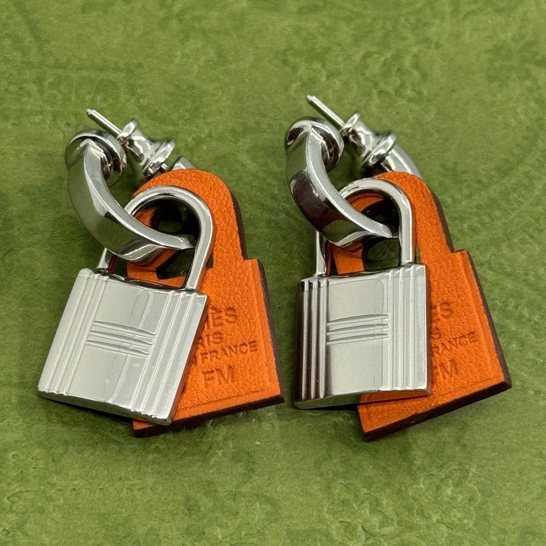 HERMES オーケリー カデナ 3way ピアス オレンジ 06-106.33