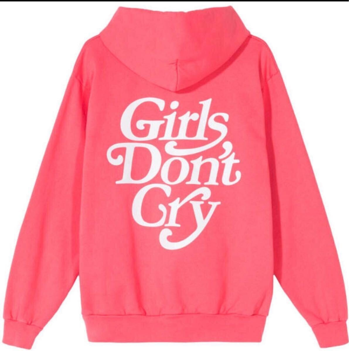 girls don't cry logo Hoodie Pink verdy ガールズ ドント クライ フーディー ピンク ベルディ パーカー M 正規品 新品未使用 未開封
