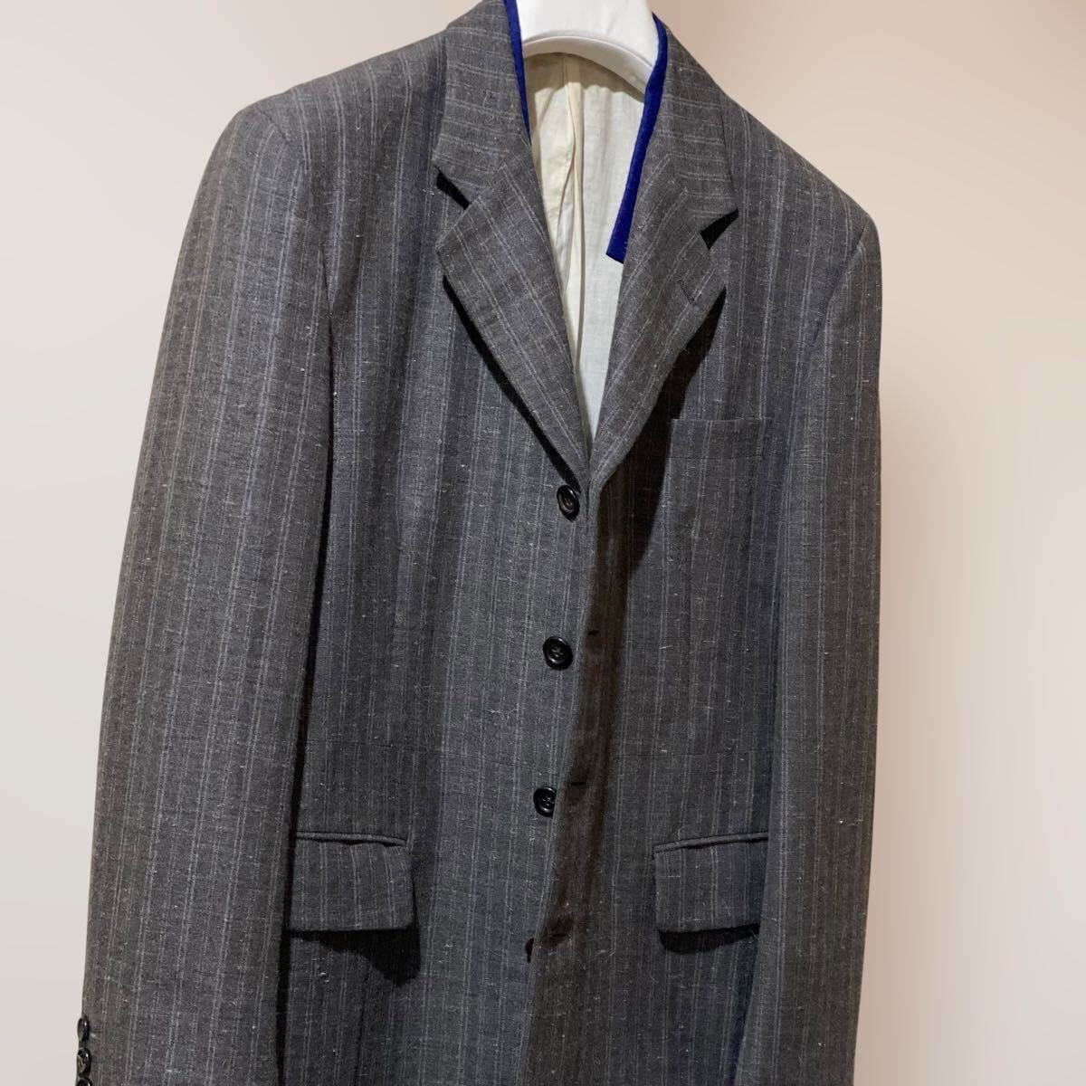 COMME des GARCONS HOMME AD1998 4Bロングジャケット フェルト襟 田中オム コート ARCHIVE コムデギャルソン 90'S