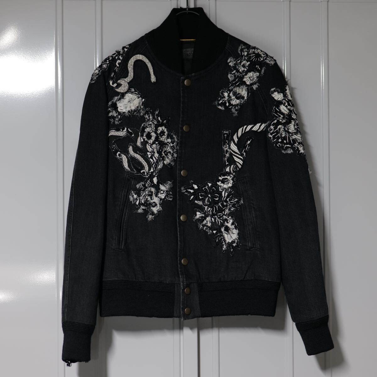 SAINT LAURENT PARIS サンローランパリ デニム テディ テディジャケット 高級 刺繍 ジャケット アンソニーヴァカレロ 貴重