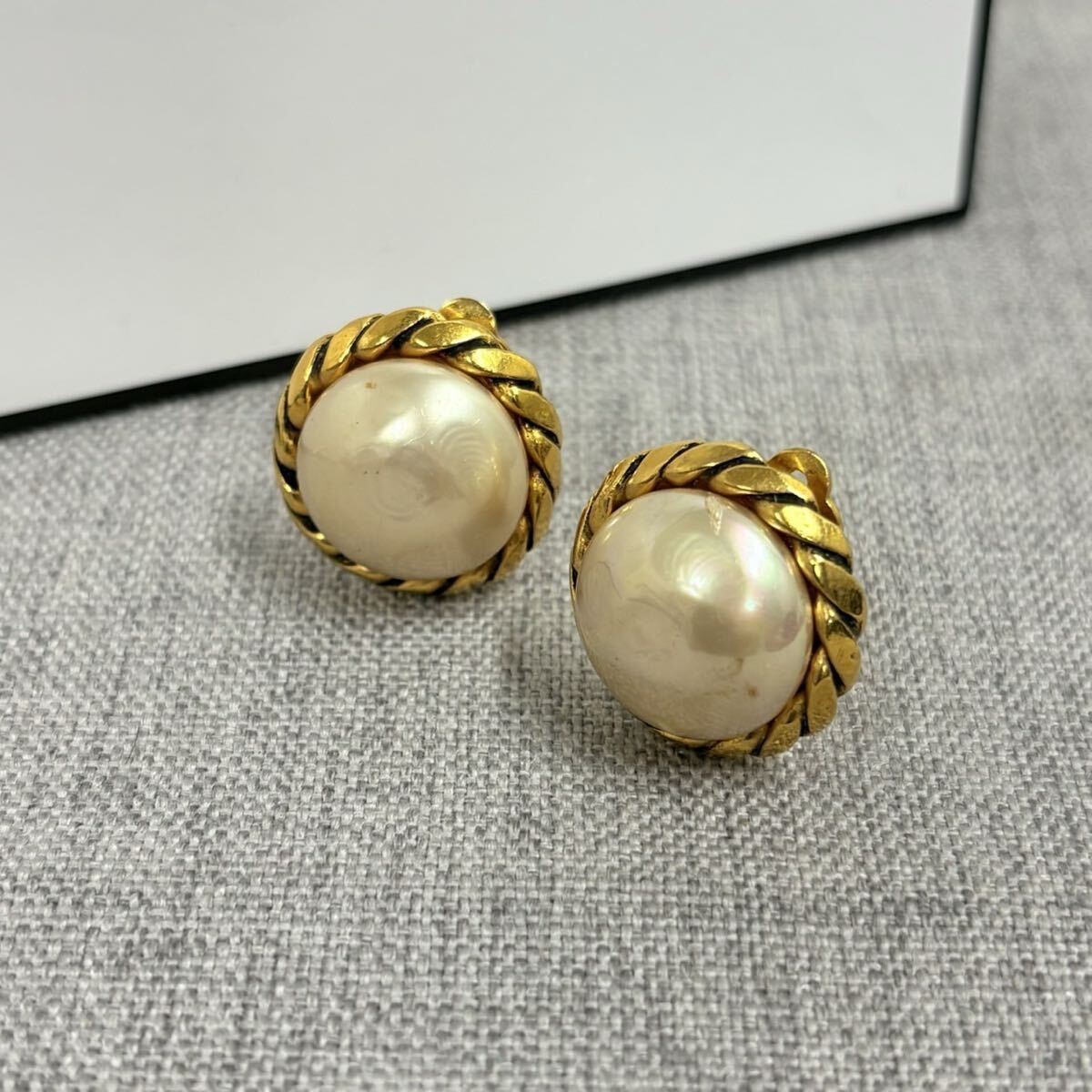 B (目立った傷や汚れなし)】美品 CHANEL シャネル フェイクパール 