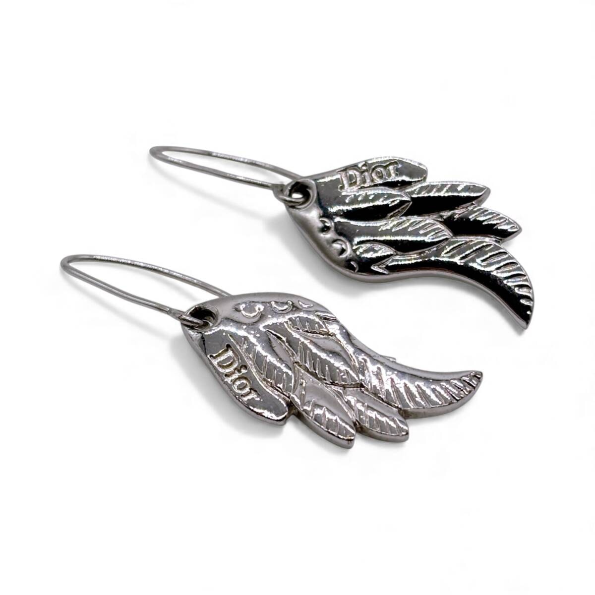 【美品】Dior ウィング 翼 フックピアス シルバー アクセサリー