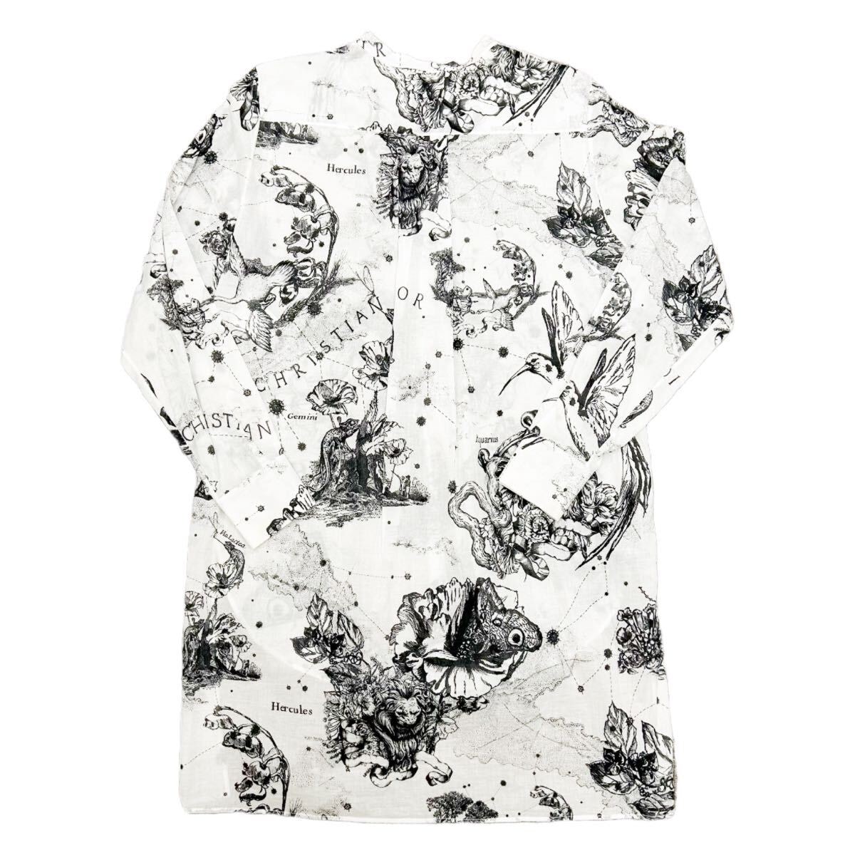 Christian Dior クリスチャン ディオール ブラウス コットン 40 チュニック ホワイト 111B54A2785 星座 レディース 長袖 シャツ