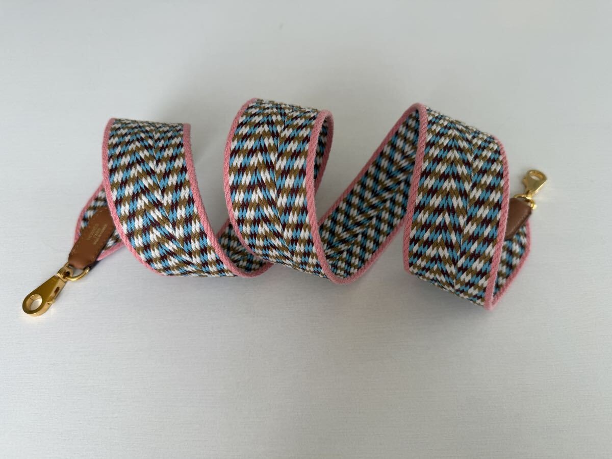 エルメス　バンドリエール　サングルカヴァル　ジグザグ　ショルダーストラップ ヴォースイフト ゴールド金具 HERMES 114㎝　50㎜　