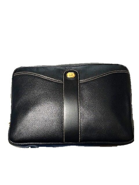 掘り出し物　新品未使用　dunhill ダンヒル　スペイン製　セカンドバッグ　牛革製　