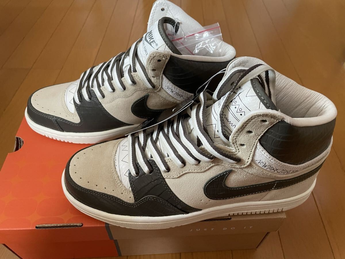 NIKE COURT FORCE HI STUSSY ナイキ　コートフォースハイ　ステューシー　コラボ　限定品　US9 27CM 黒タグ　チャプト　希少　レア