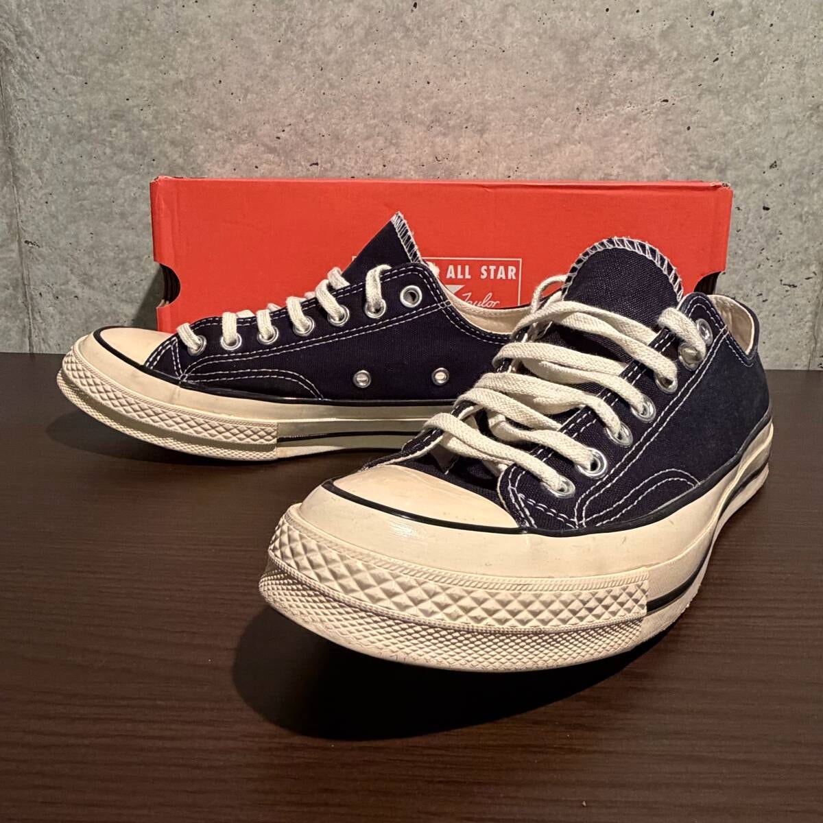 【CONVERSE】コンバース 海外限定三ツ星 チャックテイラー’70復刻三ツ星 ローカット CT70 (28cm, BLACK) 1足組