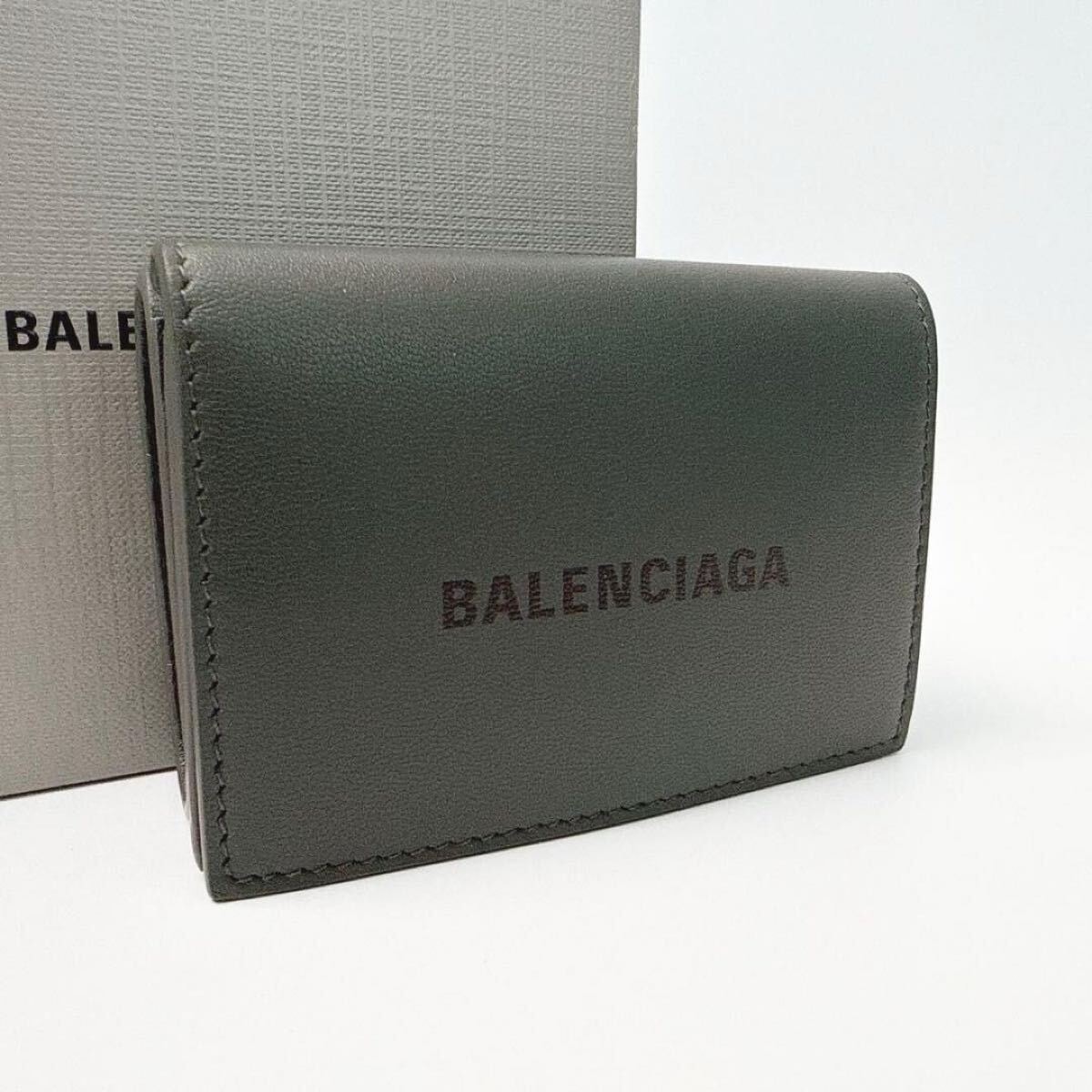 バレンシアガ エブリデイ コンパクト ウォレット 三つ折り財布 グレー 未使用品 594312