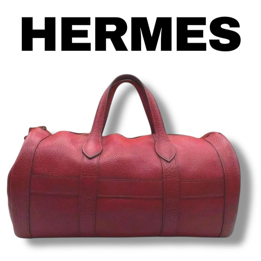 HERMES エルメス アールディ ボストンバッグ ○M刻印 ボルドー