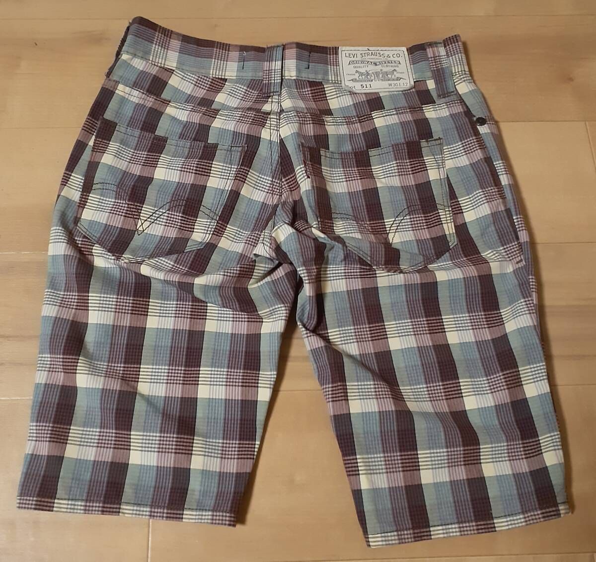 Levi's 511 slim　ハーフ　チェック　ヴィンテージ風