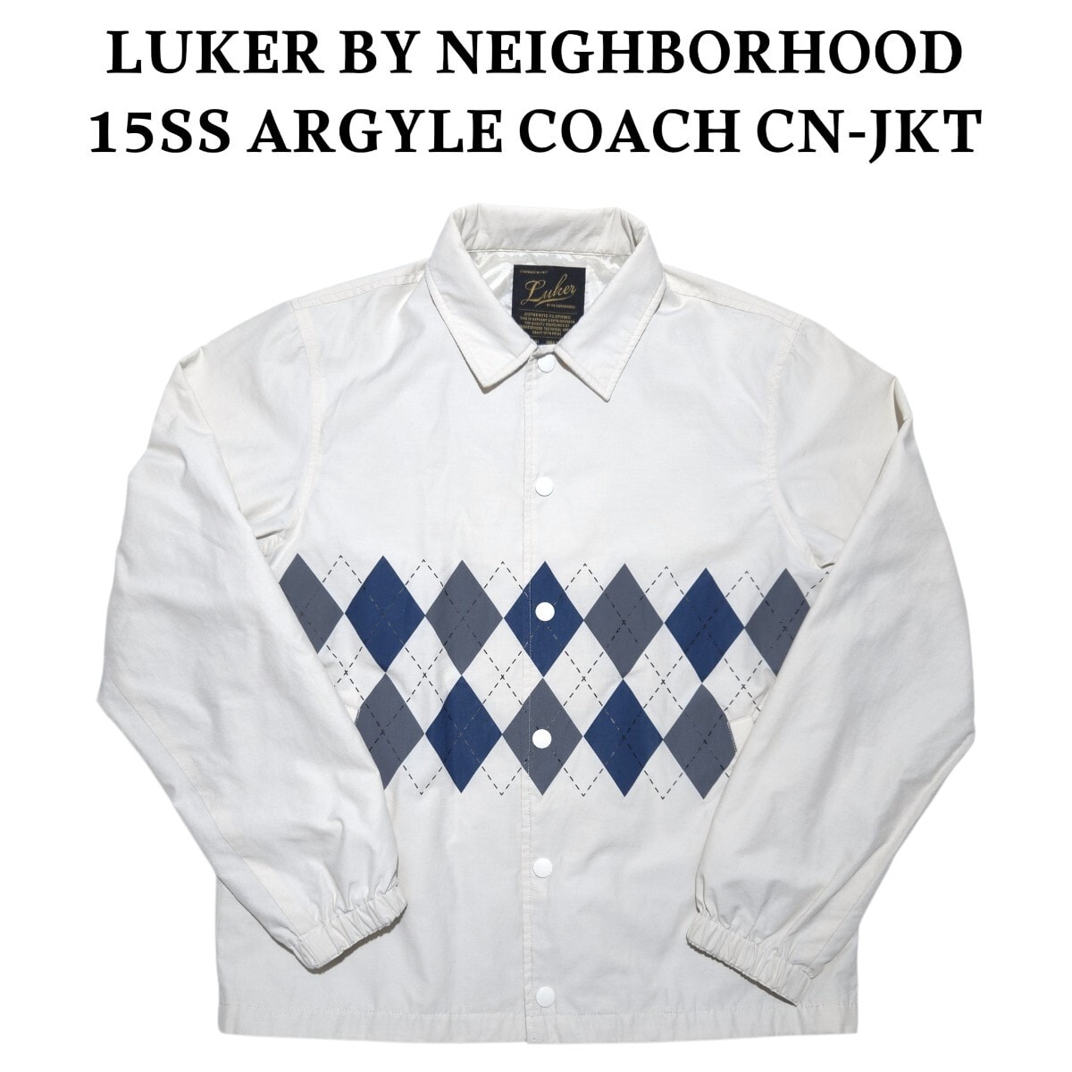 LUKER BY NEIGHBORHOOD アーガイル柄コーチジャケット ネイバーフッド