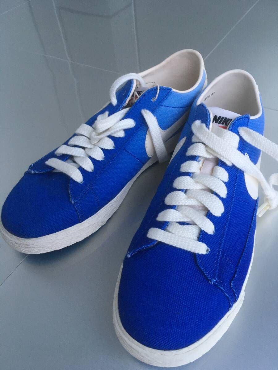新古品】新品 NIKE ブレザー BLAZER LOW VNTG CANVAS ブルー 