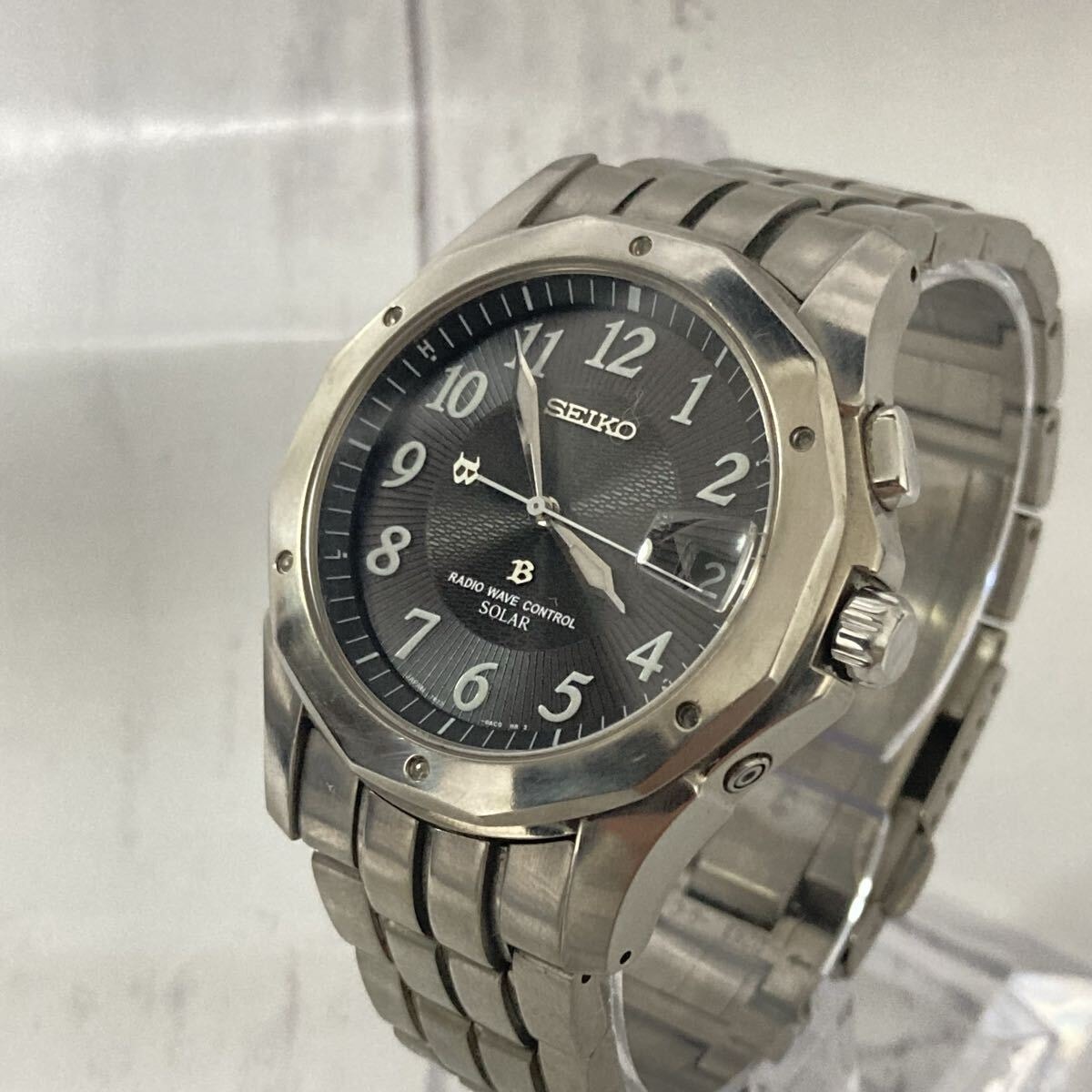 電波ソーラー 美品 希少SEIKO セイコー ブライツ チタン 7B22-0AC0 【1