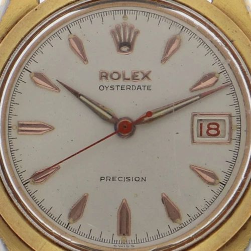 Rolex　ロレックス　オイスターデイト プレシジョン　6494　SS/GP　デイト　自動巻き　メンズ　【中古】　T025