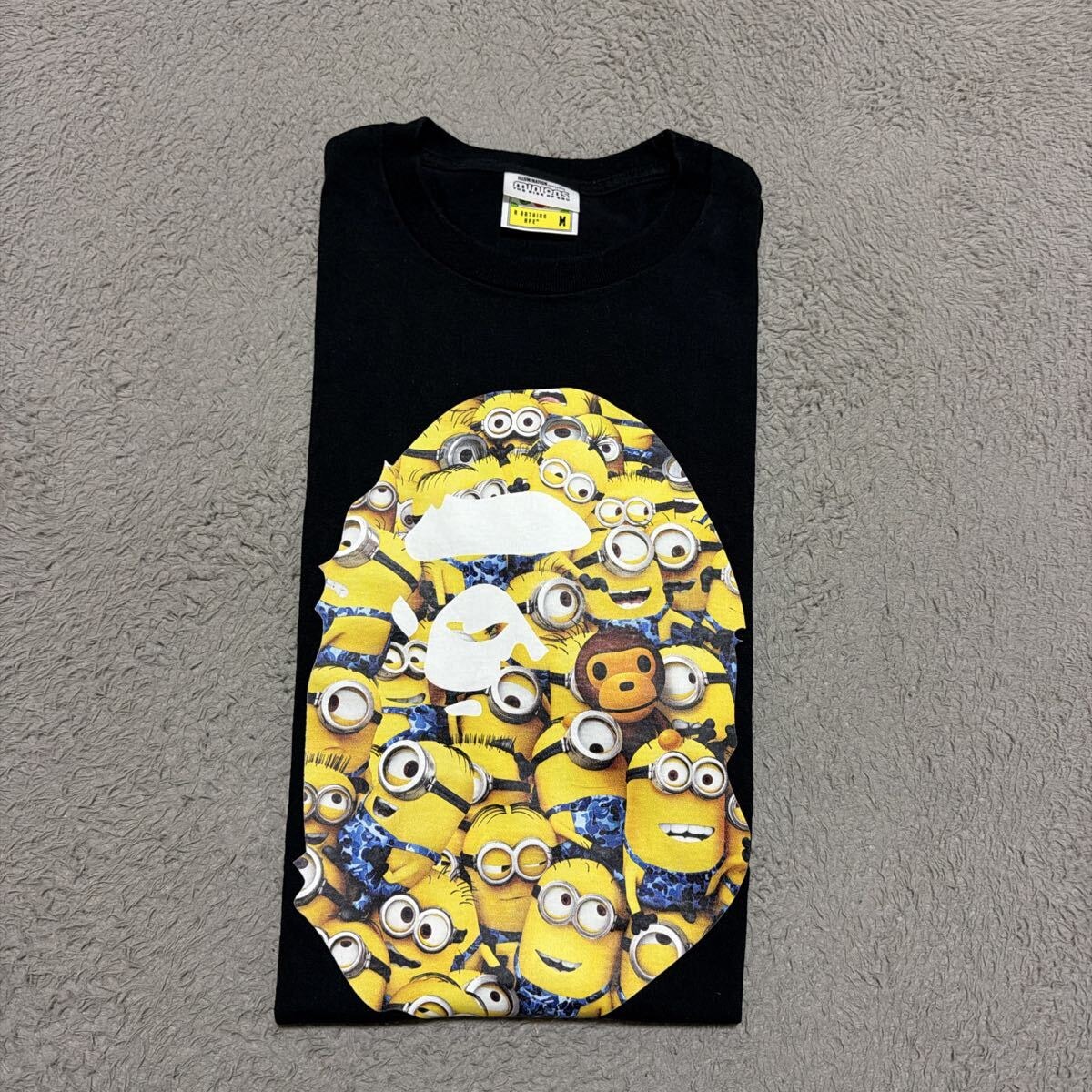 A BATHING APE BAPE MINIONS ミニオンズ　tシャツ M BABY MILO ベビーマイロ　SHARK HEAD 