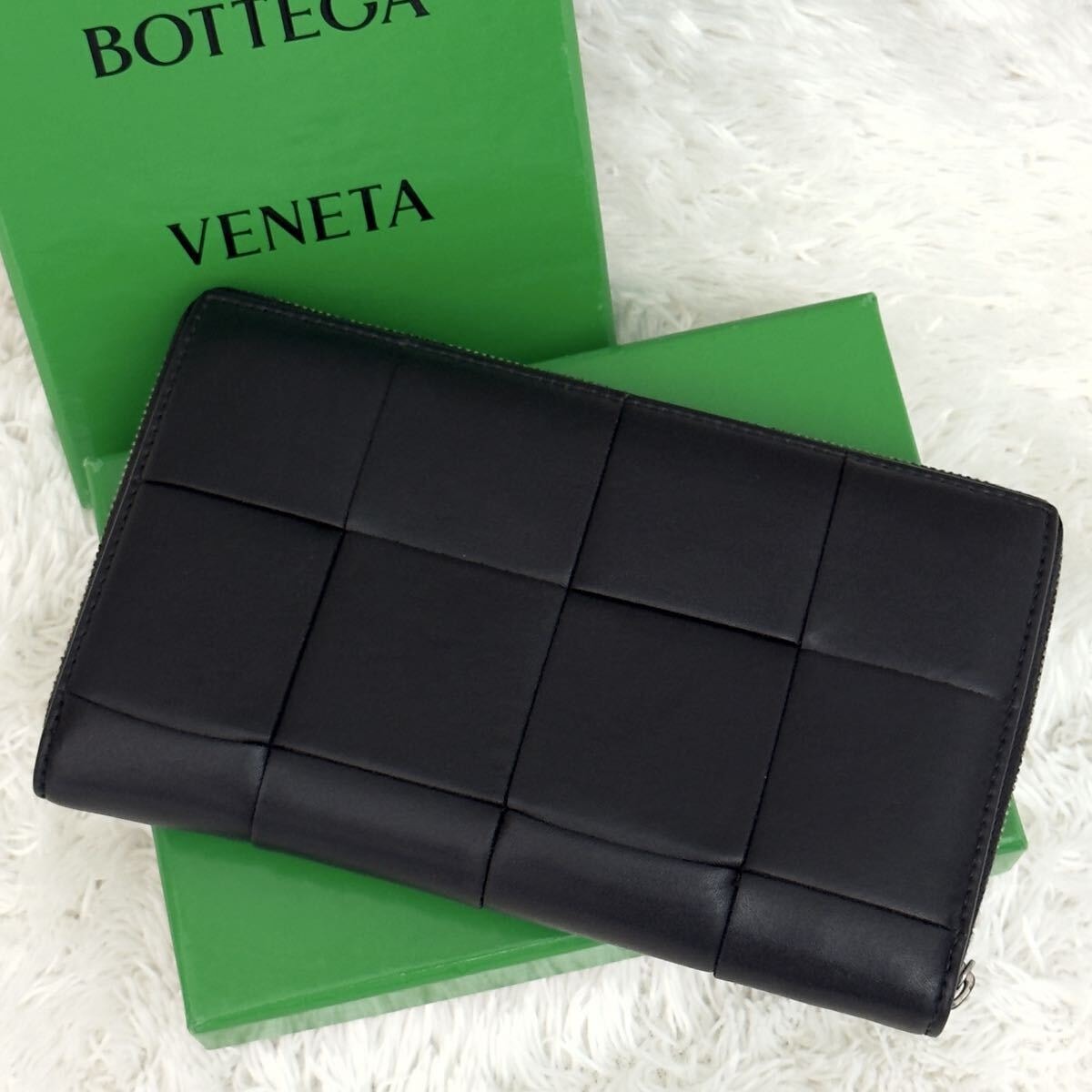 ☆美品☆RFID内蔵 BOTTEGAVENETA ボッテガヴェネタ イントレチャート マキシイントレチャート カセット 財布