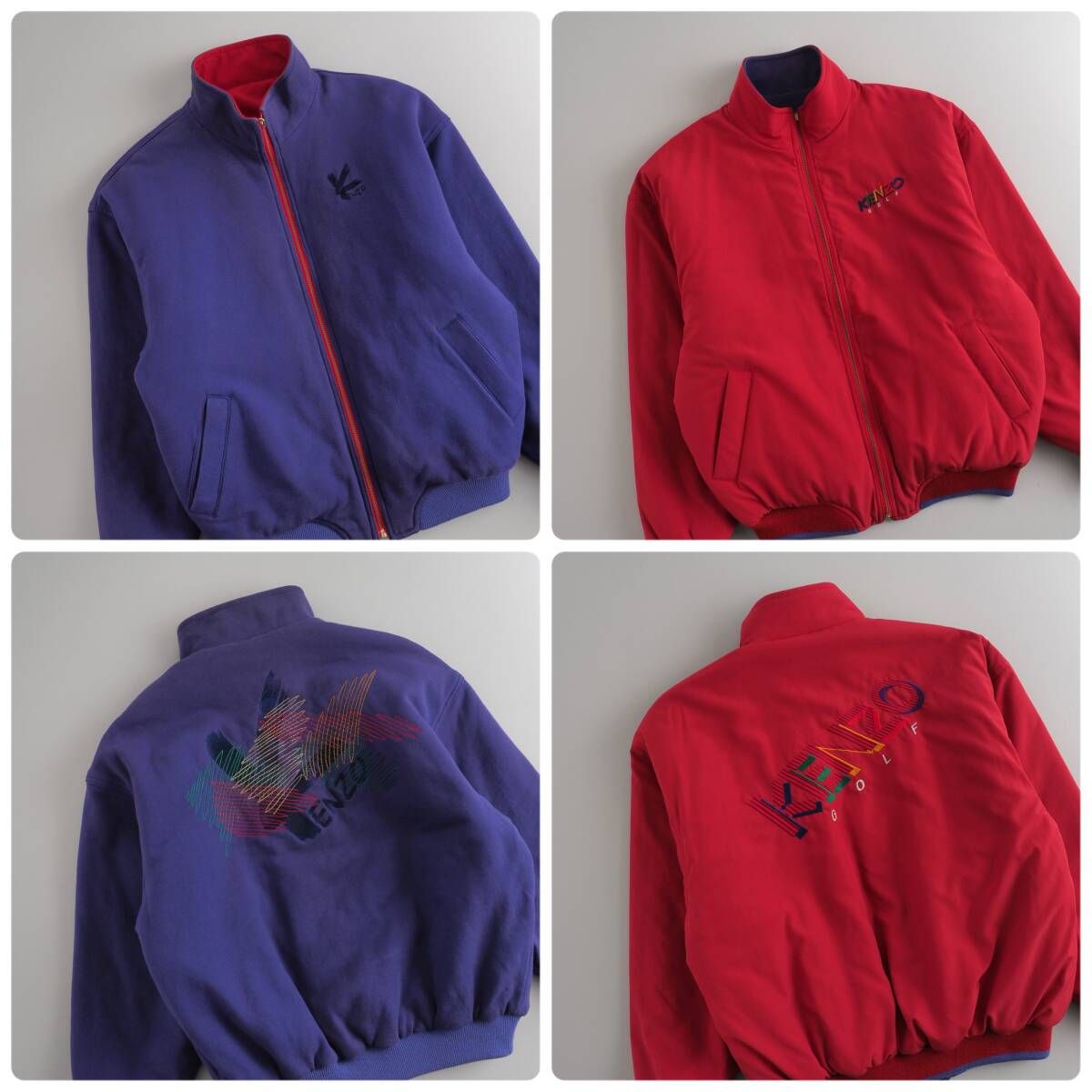KENZO　ケンゾー　リバーシブルジャケット　パープル　赤　メンズ　美品