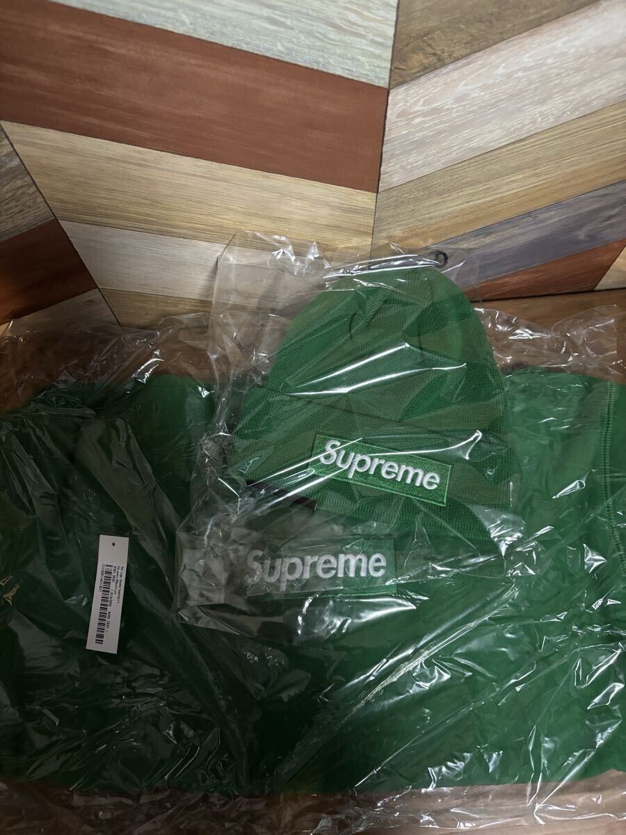 国内正規品 supreme 24AW Box Logo Hooded Sweatshirt Green new era beanie シュプリーム ボックスロゴ パーカー ニューエラ M medium 25