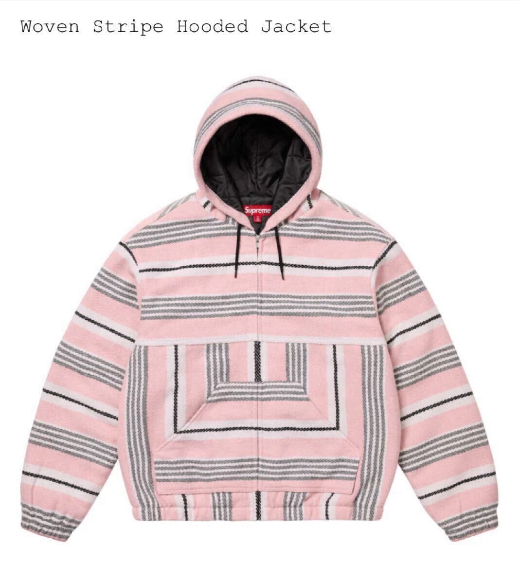 未使用に近い】XXL 25SS supreme Woven Stripe Hooded Jacket