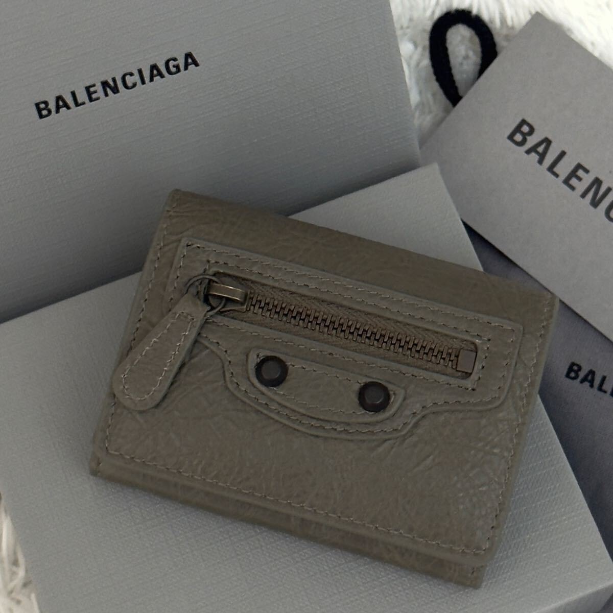☆新品級☆BALENCIAGA バレンシアガ LE CITY 財布 ミニウォレット レザー 三つ折り財布 ウォレット