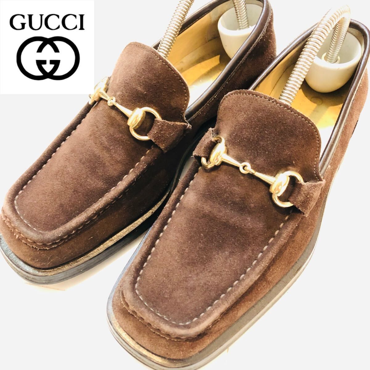 ★美品★定価15万！GUCCI ホースビットローファー スエード EU39