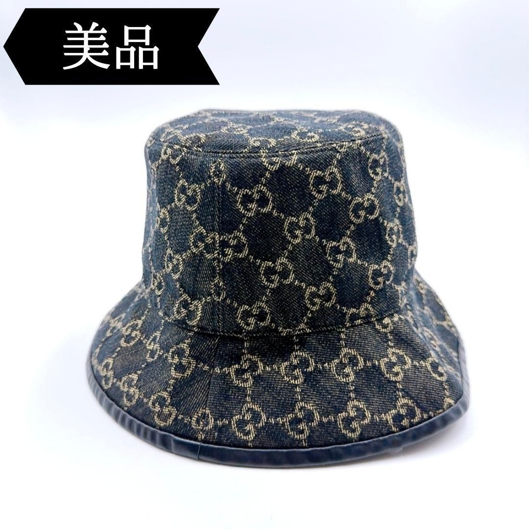 ◇グッチ◇576371/コットン/GGキャンバス/ハット/帽子/ブランド 中古・古着通販】GUCCI (グッチ) GGキャンバスバケットハット