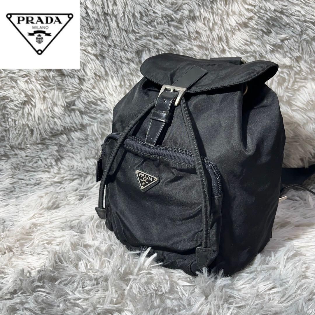 [大人気]　プラダ　ＰＲＡＤＡ　バックパック　リュック　三角ロゴ　ナイロン　巾着