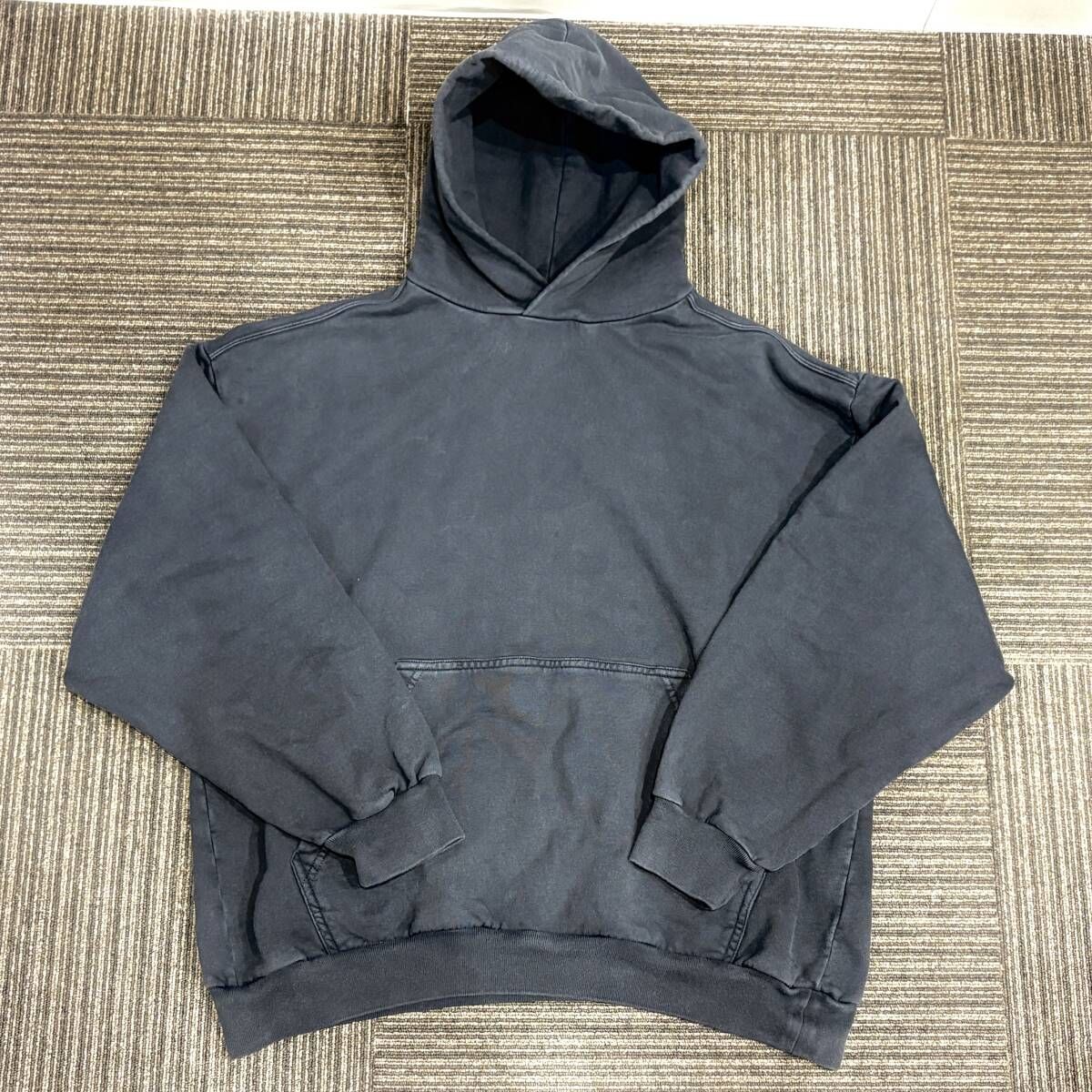 BALENCIAGA バレンシアガ コットン ROUND HOODIE パーカー 2023AW 767877 ブラック S