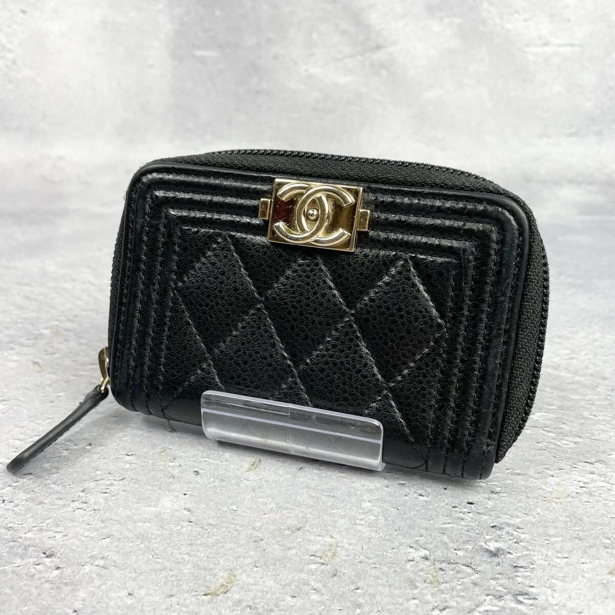 美品 CHANEL ボーイシャネル ココマーク コインケース カードケース フェラガモ