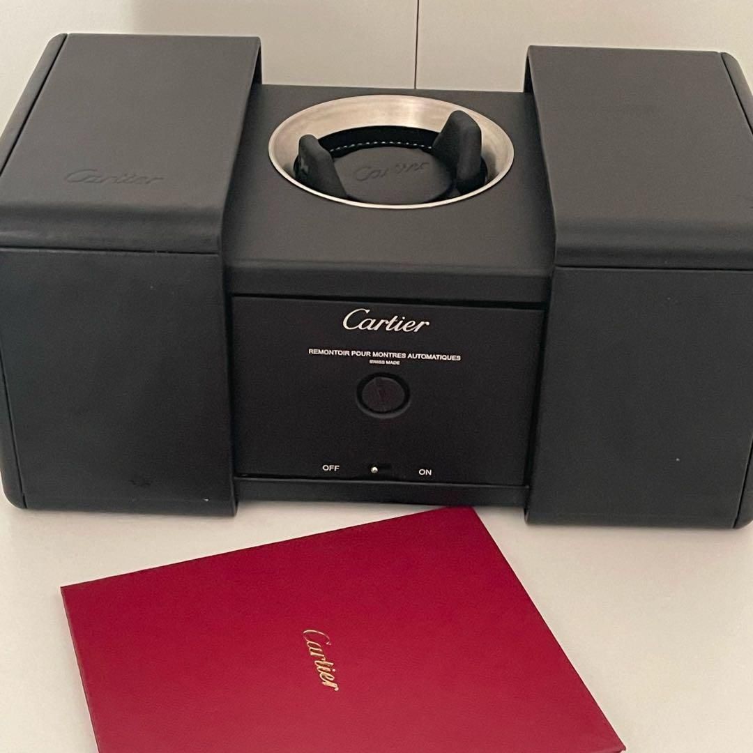 新品 Cartier カルティエ レザー製 ウォッチワインダー 説明書、ケース付 新品 Cartier カルティエ レザー製 ウォッチワインダー 説明書、ケース