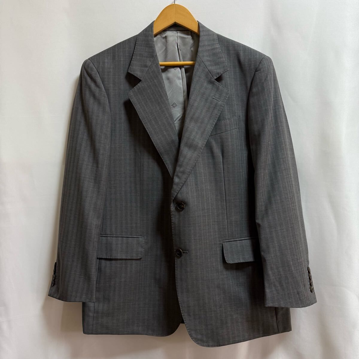 Givenchy ジバンシィ セットアップ ストライプ テーラード シングルジャケット パンツ Vintage 90s 80s ジバンシー チョーク スーツ