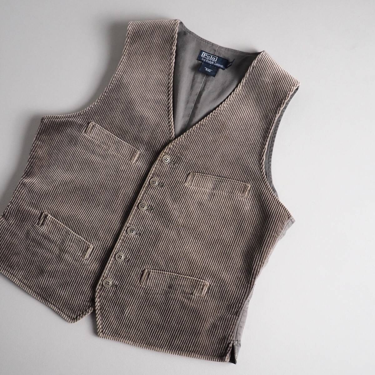 ラルフローレン　Ralph Lauren　正規品　ベスト　コーデュロイ　ブラウン　美品　メンズ