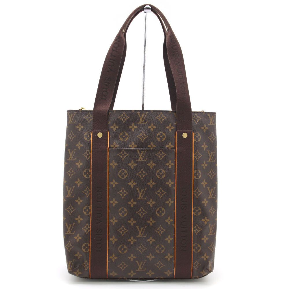 中古良品 ルイヴィトン トートバッグ モノグラム カバ・ボブール M53013 ブラウン LOUIS VUITTON フランス製 通勤 通学 肩掛け バック