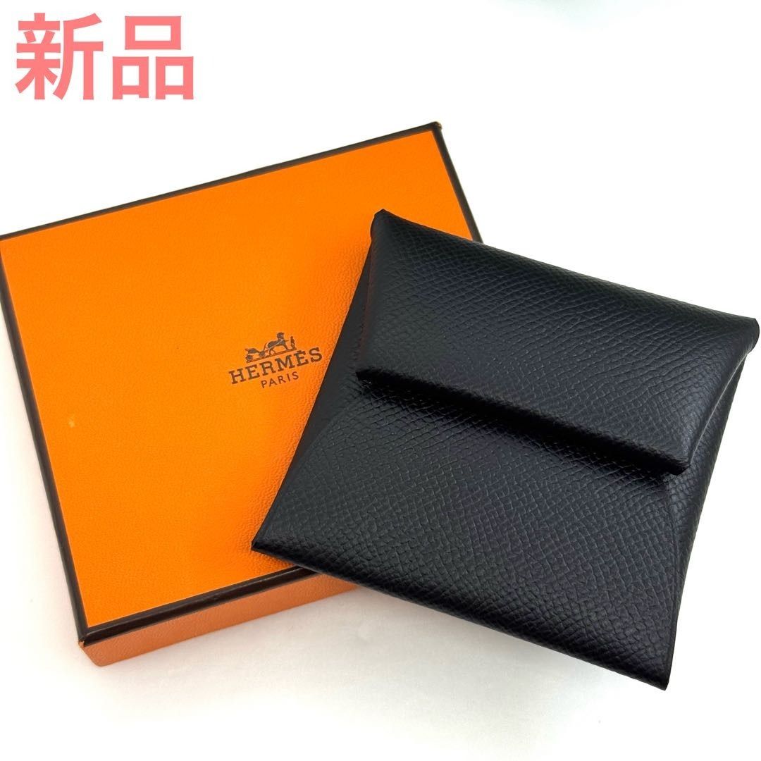 エルメス バスティア 黒 エプソン コインケース 072029