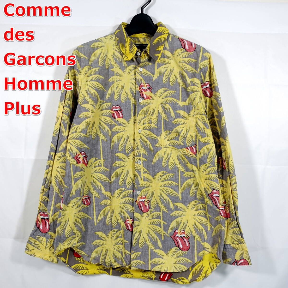 【良品】コムデギャルソンオムプリュス　ローリングストーンズ　プリントシャツ　COMME des GARCONS Homme Plus　サイズＳＳ