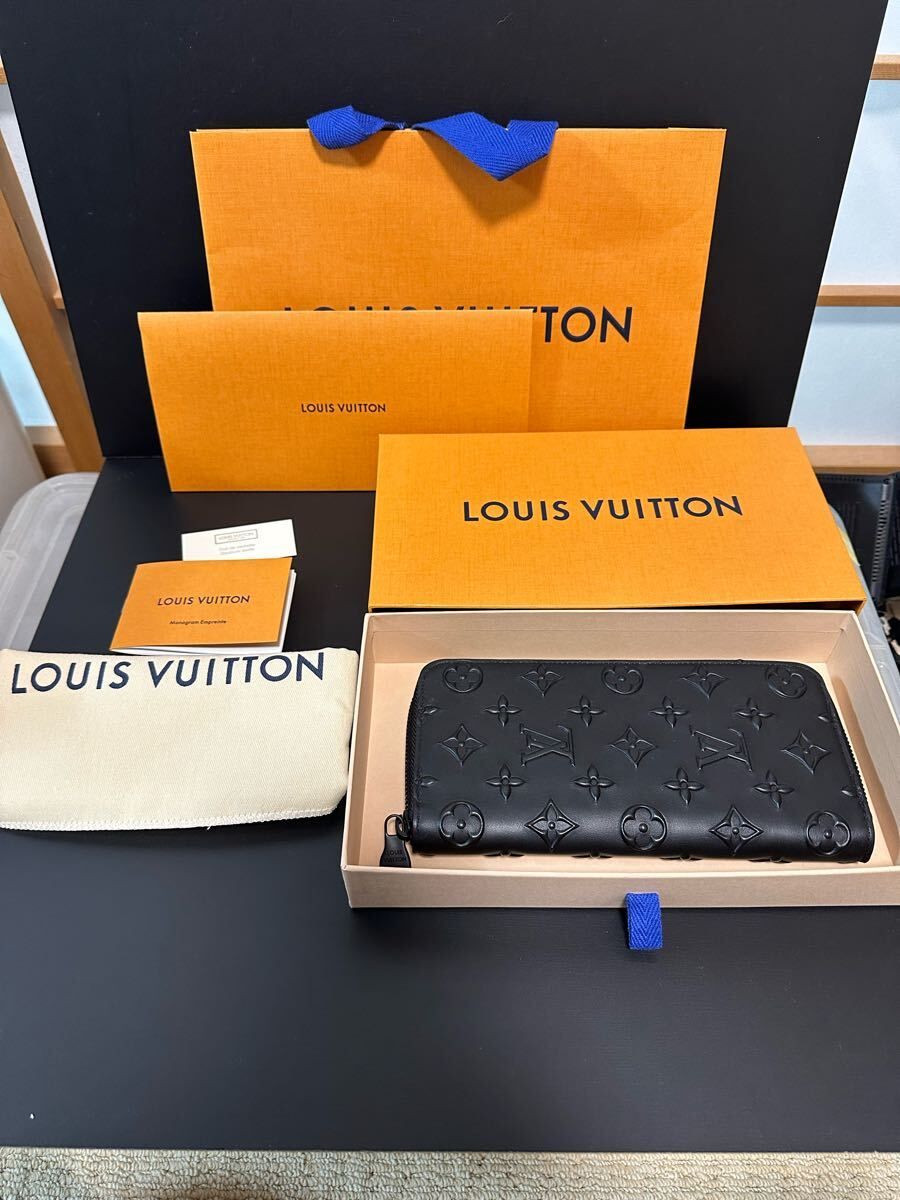 (美品)ルイヴィトン モノグラムシール ジッピーウォレット　ブラック LOUIS VUITTON 
