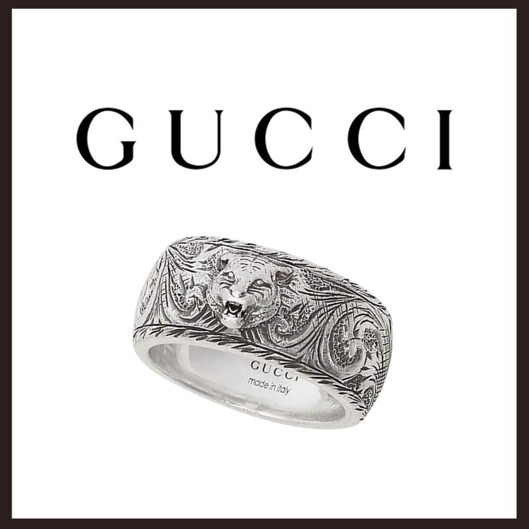 ○★新品 未使用 Gucci グッチ キャットヘッド 定番シルバーリング 21号（グッチ）○●