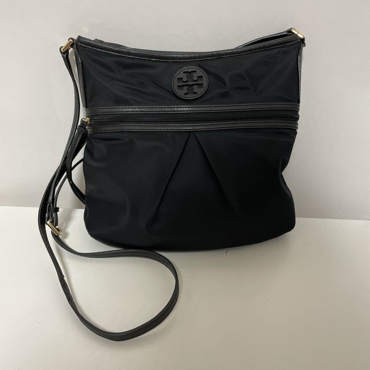 TORY BURCH トリーバーチ ナイロン ショルダーバッグ ブラック 中古