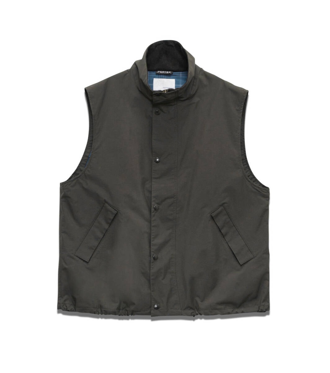 30%OFF（L）25ss nanamica 2L PERTEX UNLIMITED Field Vest S25N043 DO(Dark Olive) ナナミカ スタンドカラー フィールドベスト チェック柄