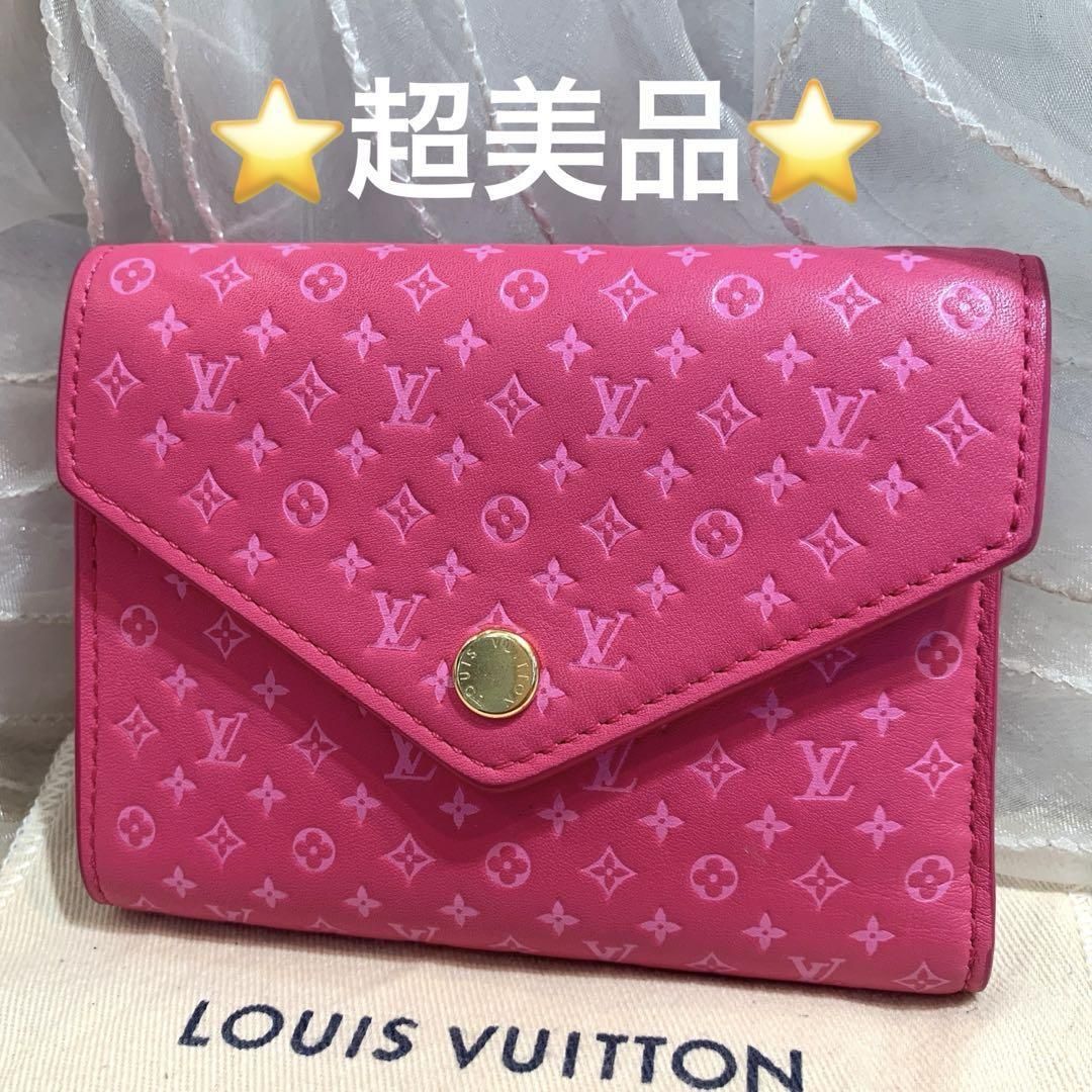 ☆超美品☆ルイヴィトン ナノグラム ポルトフォイユ・ヴィクトリーヌ ピンク